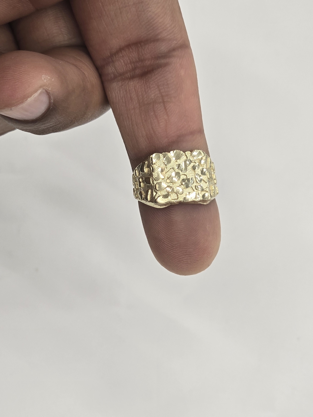 10k Real Gold Nugget Ring Foe Men
